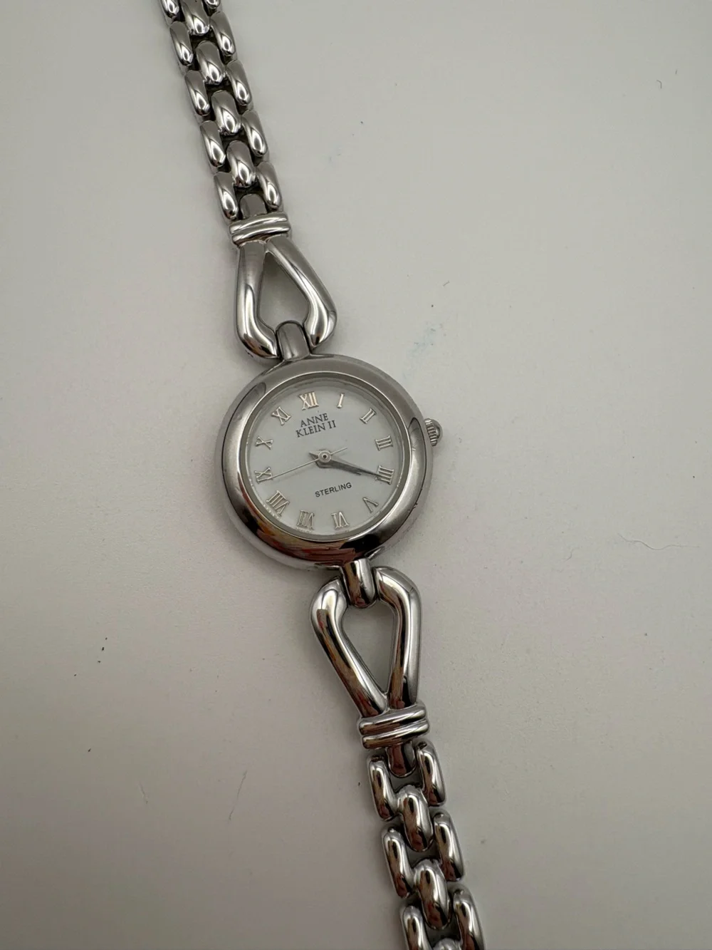 Vintage‎ Anne Klein II .925 Sterling Silver Quartz Watch Dainty Women’s Works!